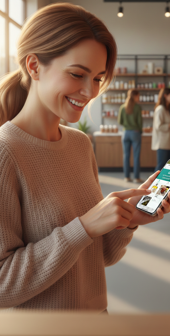 Cliente che accumula punti con AmaShop